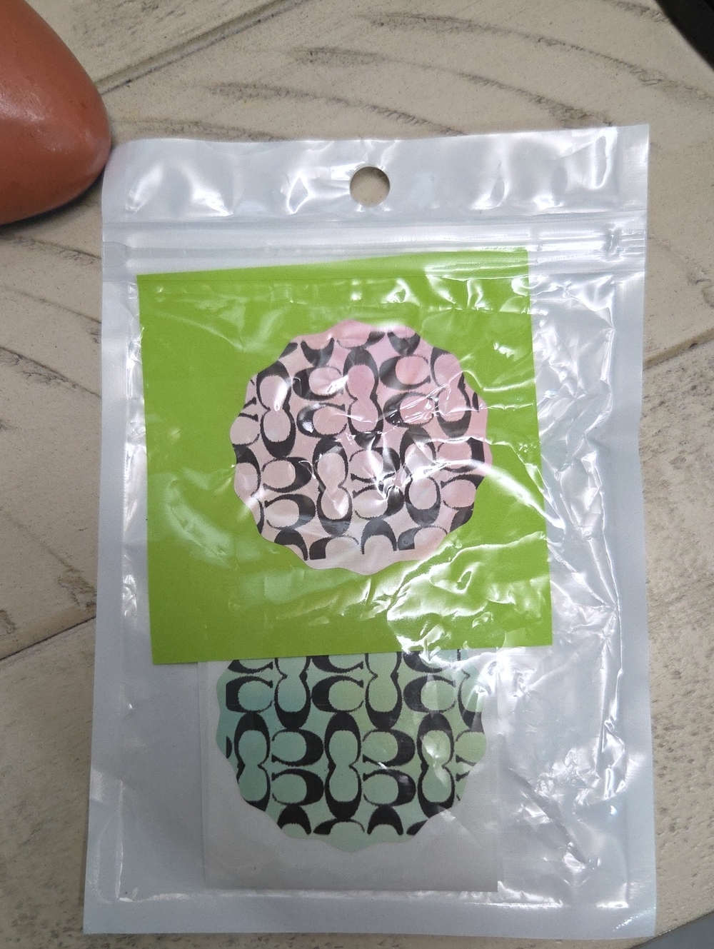 HandMade Coach Colorful Sticker Labels with Black Logo, 10 2" Stickers
